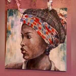 Colorful Headwrap Portrait Art